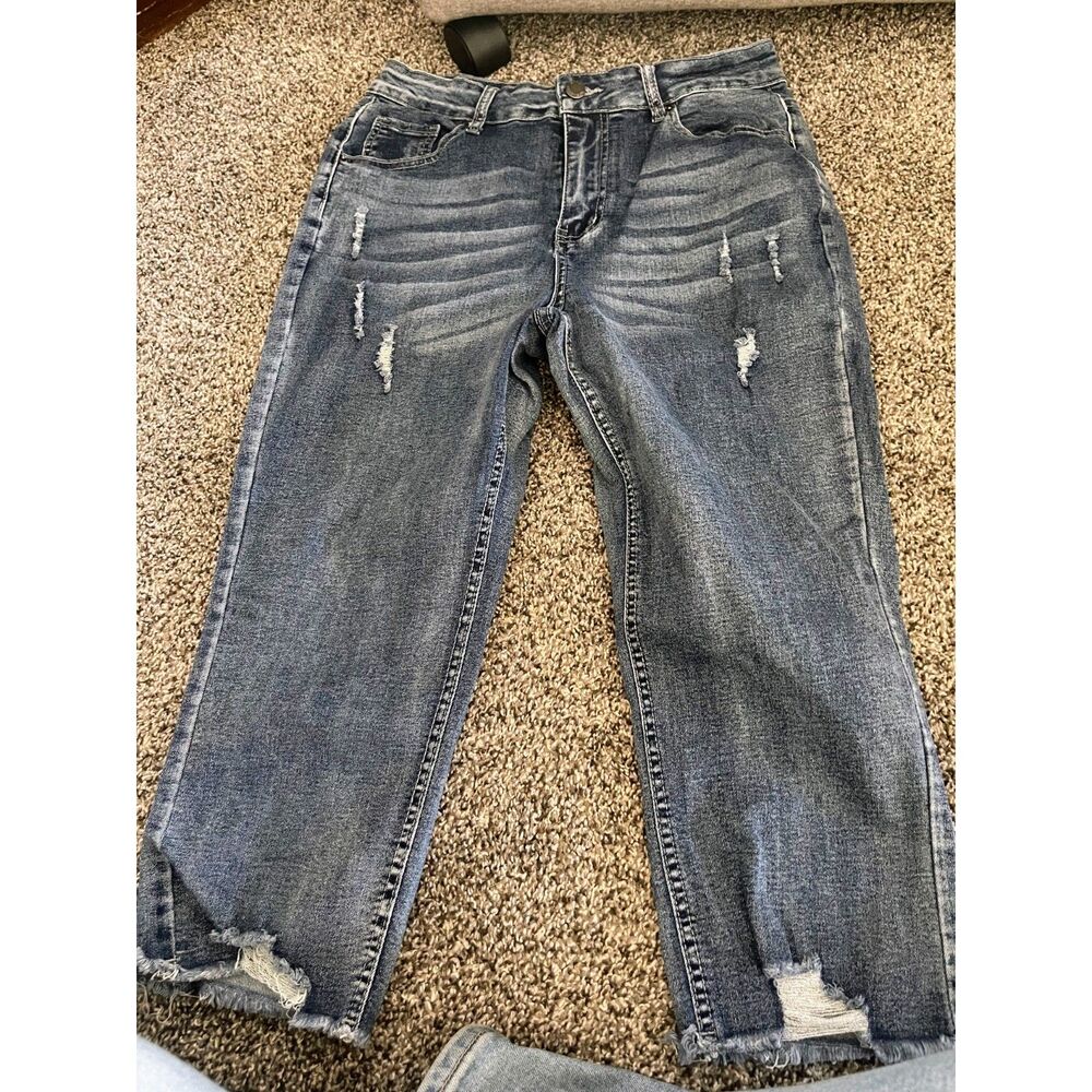 Roswear Blue Distressed Jeans L